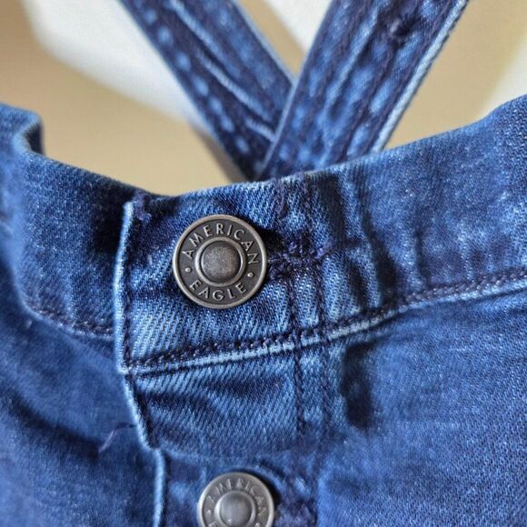 EUC AMERICAN EAGLE X BACK DENIM BUTTONED TANK TOP SIZE XL - Picture 8 of 13